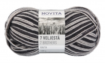 Novita 7 Veljestä RAITA 100g